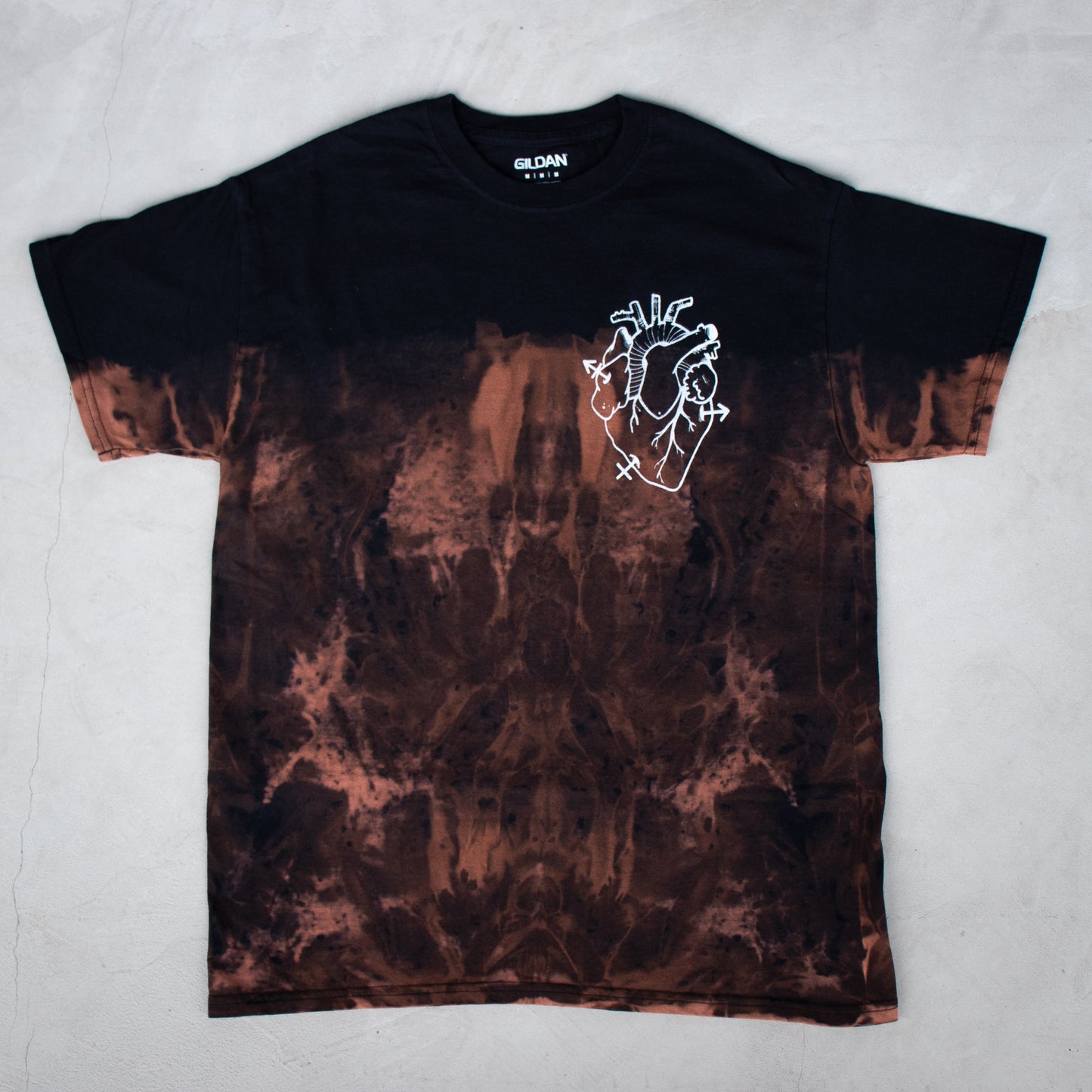 Hearts Over Parts Dip Dyed Bleached