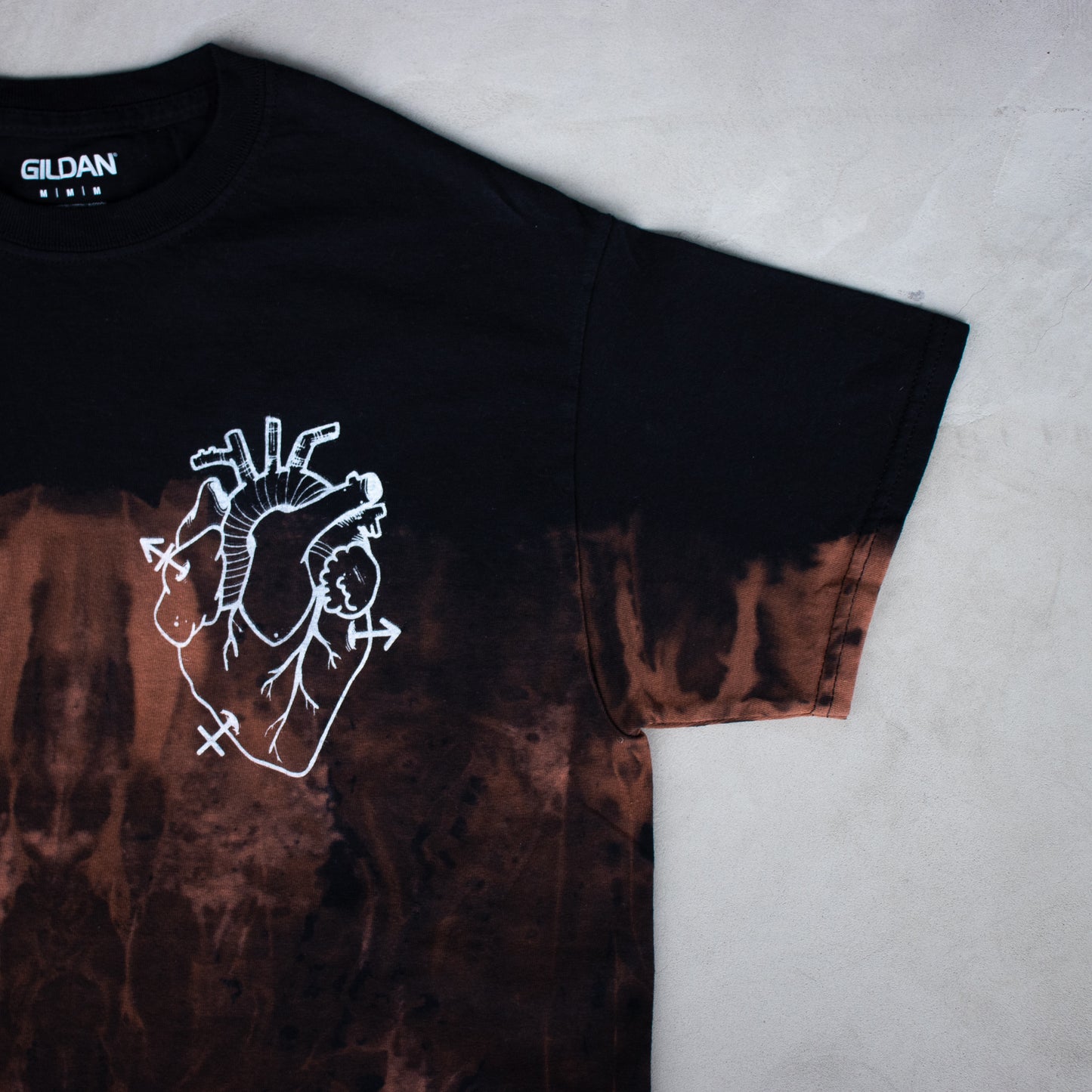 Hearts Over Parts Dip Dyed Bleached